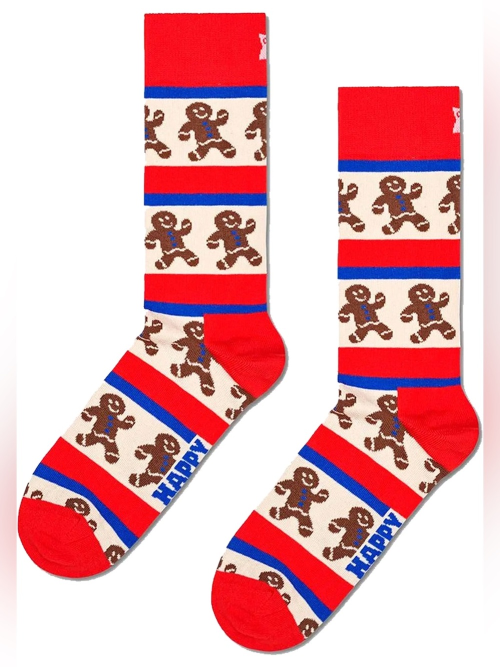 NWT HAPPY SOCKS Gingerbread Stripe Crew Socks
Size 10-12.5